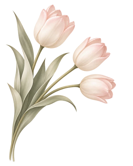 Hoa tulip trang trí bìa thiệp